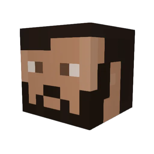 LowLevelEnemy Minecraft avatar head, 3D render