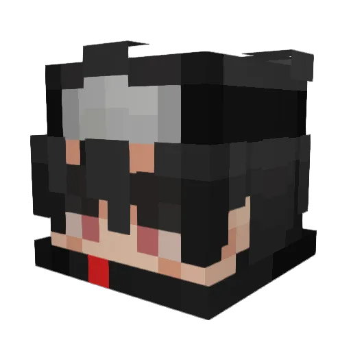 LowMerlo Minecraft avatar head, 3D render