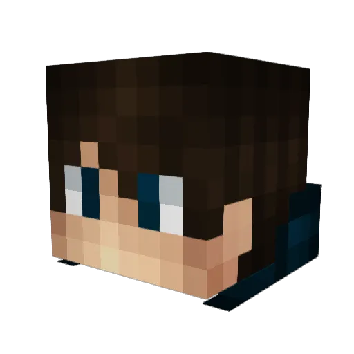 LowMyLife Minecraft avatar head, 3D render