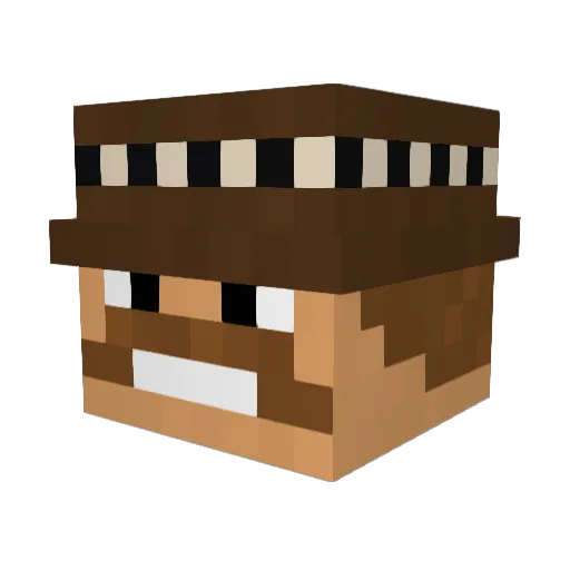 LowNoon Minecraft avatar head, 3D render