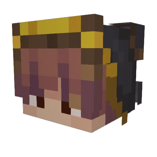 LowSanity Minecraft avatar head, 3D render