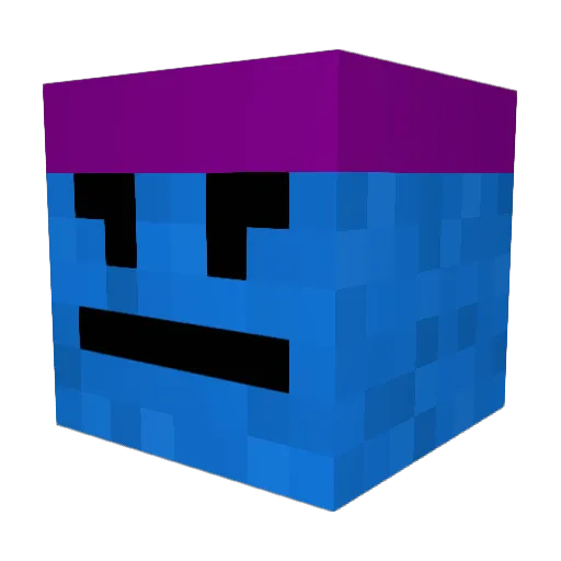 LowSpeedCcino Minecraft avatar head, 3D render