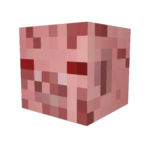 LowValue Minecraft avatar head, 3D render