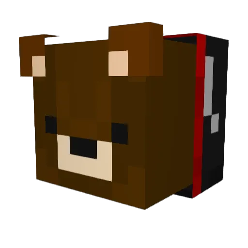 LowWeizzly Minecraft avatar head, 3D render