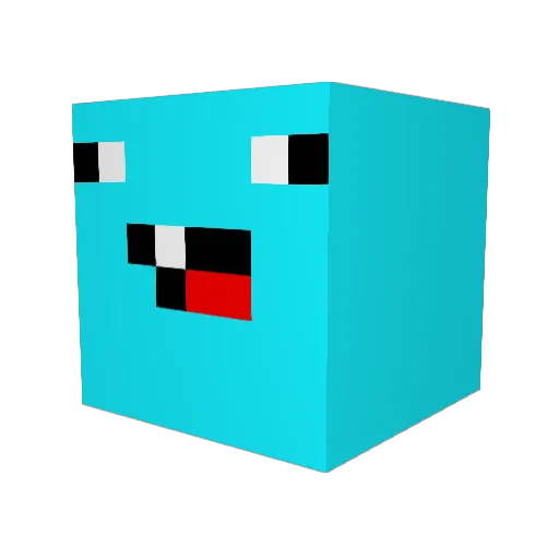 Low_High_ Minecraft avatar head, 3D render