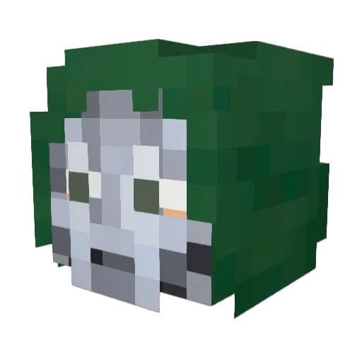 Low_Poly_Levi Minecraft avatar head, 3D render