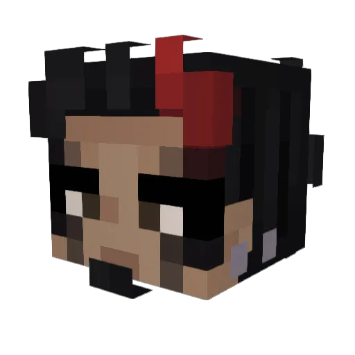Low_Rider2k Minecraft avatar head, 3D render