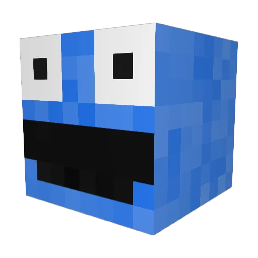 Lowbos Minecraft avatar head, 3D render