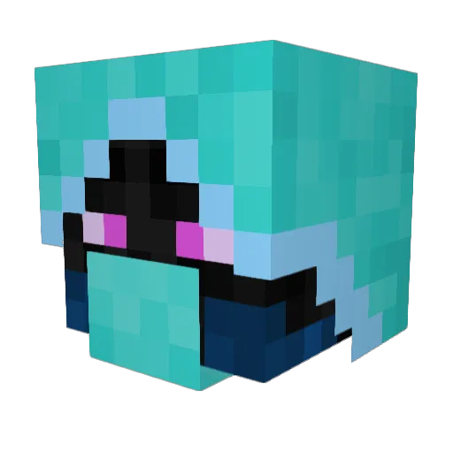 LowcaGaming Minecraft avatar head, 3D render