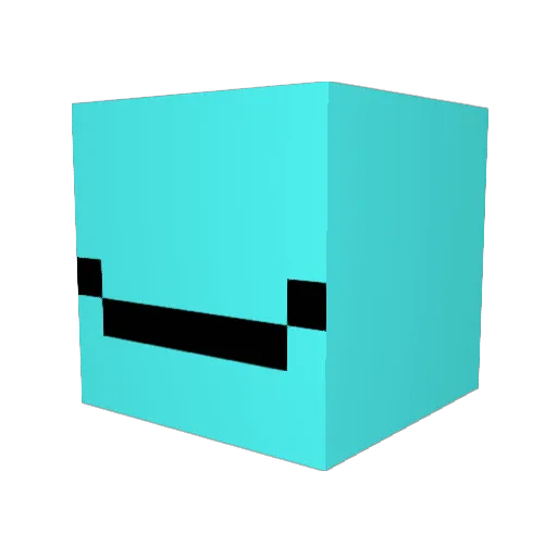 Lowdowntv Minecraft avatar head, 3D render