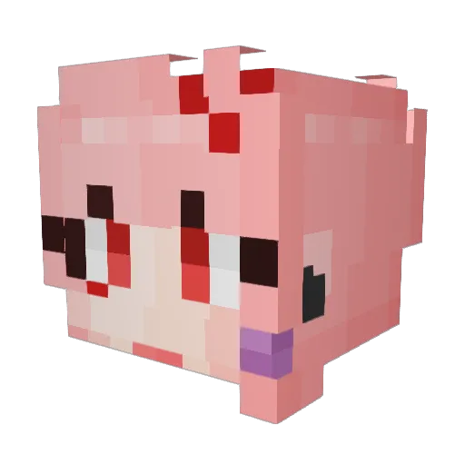 Lowell_2 Minecraft avatar head, 3D render