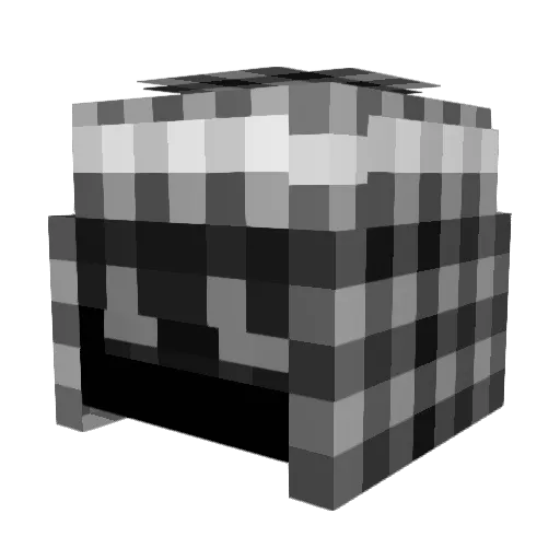 Lowfall Minecraft avatar head, 3D render