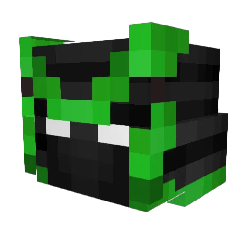 Lowidelime Minecraft avatar head, 3D render