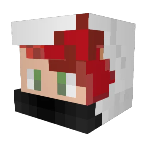LowkeyRoss Minecraft avatar head, 3D render