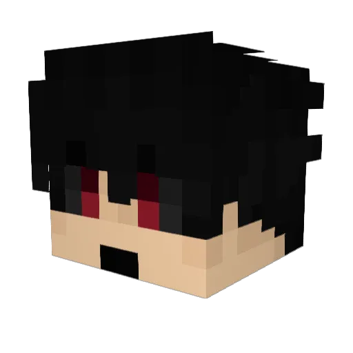 LowkeySchemin Minecraft avatar head, 3D render