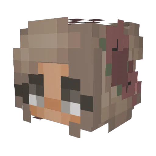 LowkeySlick Minecraft avatar head, 3D render