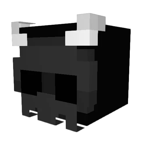 LowkiSly Minecraft avatar head, 3D render