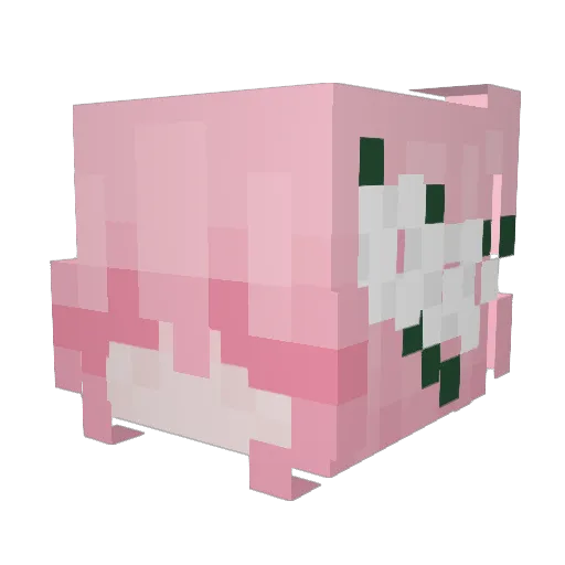 Lowla Minecraft avatar head, 3D render