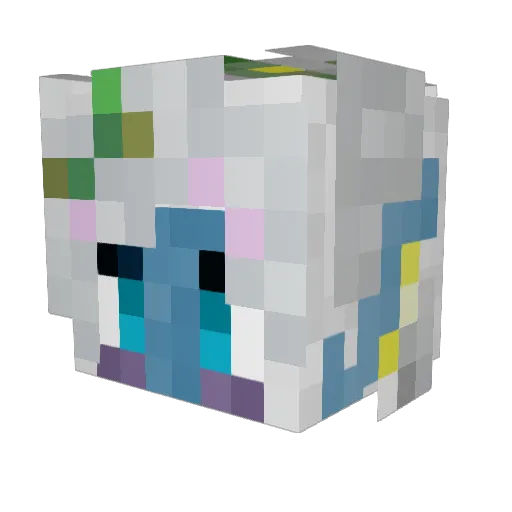 Lowlumber Minecraft avatar head, 3D render