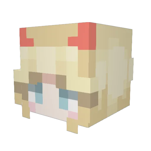 LowlyHeavens Minecraft avatar head, 3D render