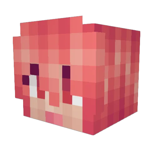 LowlySnake Minecraft avatar head, 3D render
