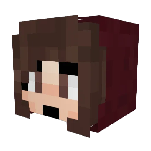 Lowpry Minecraft avatar head, 3D render