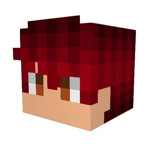 LowrushYt Minecraft avatar head, 3D render