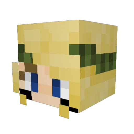 Lowstar Minecraft avatar head, 3D render