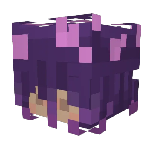 Lowue Minecraft avatar head, 3D render