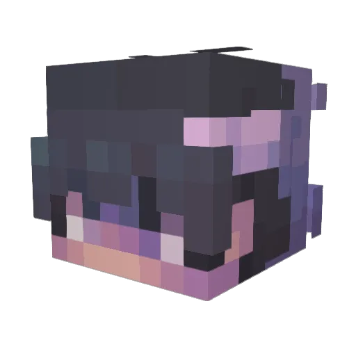 Lowwyyy Minecraft avatar head, 3D render