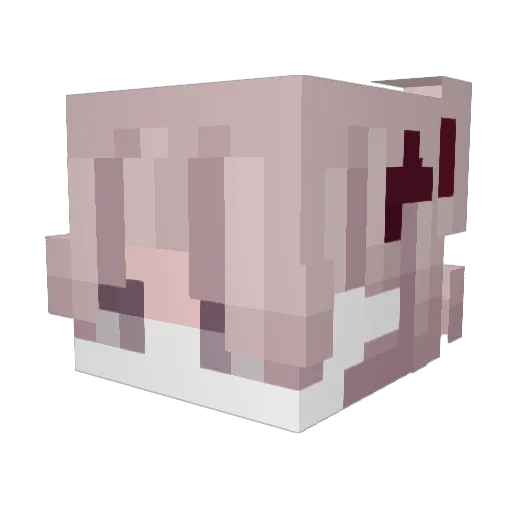 Lowzer Minecraft avatar head, 3D render