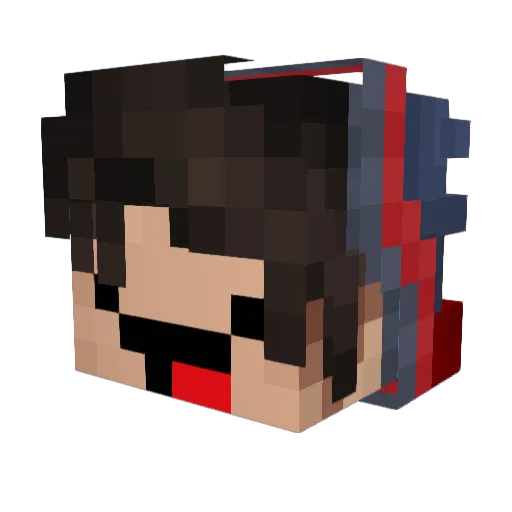 Loxfhox360 Minecraft avatar head, 3D render