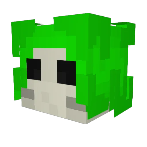 LoxorPop04 Minecraft avatar head, 3D render