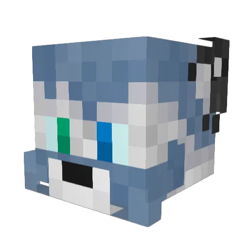 Loxoyru Minecraft avatar head, 3D render