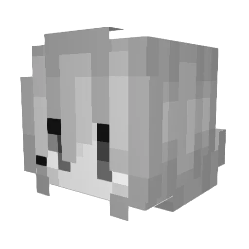 Loxranmde Minecraft avatar head, 3D render