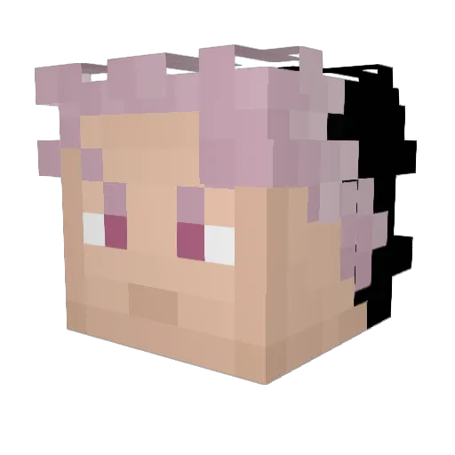 Loxtii Minecraft avatar head, 3D render