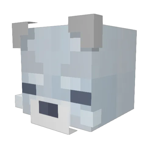 LoxusHM Minecraft avatar head, 3D render