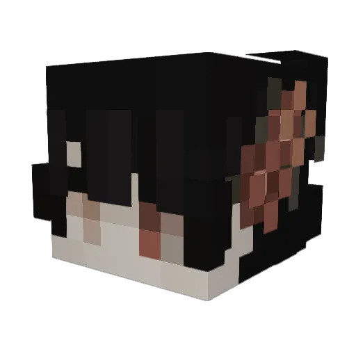 Loxvan Minecraft avatar head, 3D render