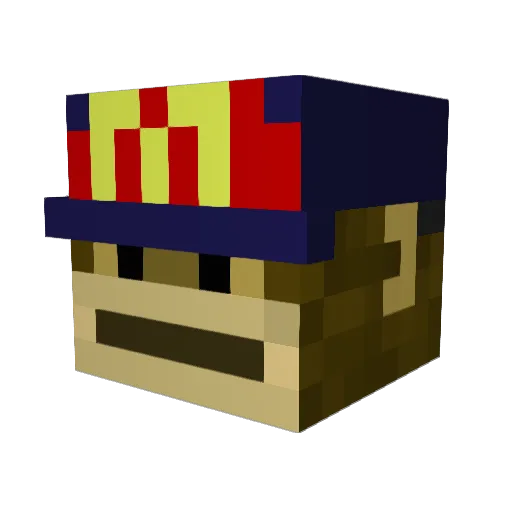 LoyZun Minecraft avatar head, 3D render