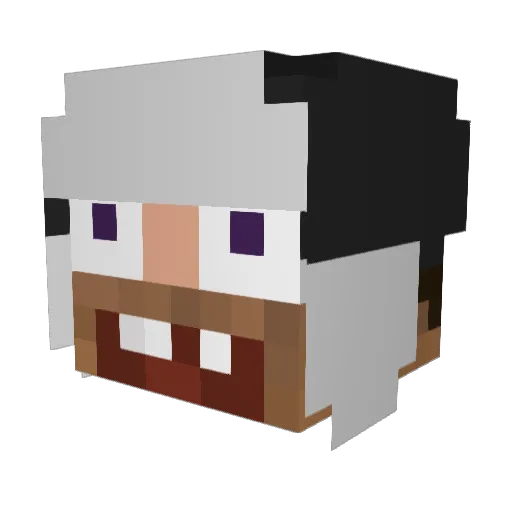 Loyalite Minecraft avatar head, 3D render