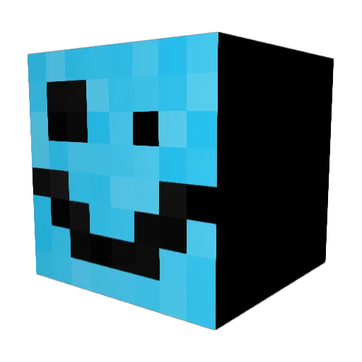 Loybyng Minecraft avatar head, 3D render