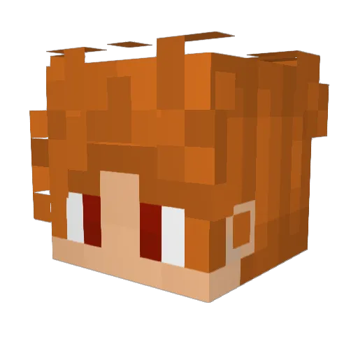 Loydko Minecraft avatar head, 3D render