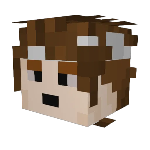 Loyolol Minecraft avatar head, 3D render