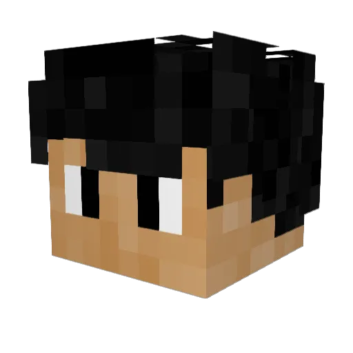 Loyuita Minecraft avatar head, 3D render