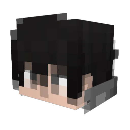 Loza Minecraft avatar head, 3D render