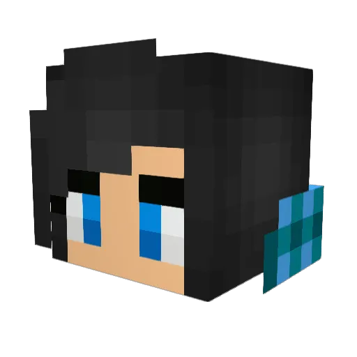 Lozahhh Minecraft avatar head, 3D render