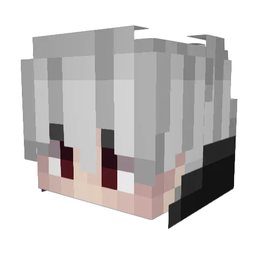Lozam Minecraft avatar head, 3D render