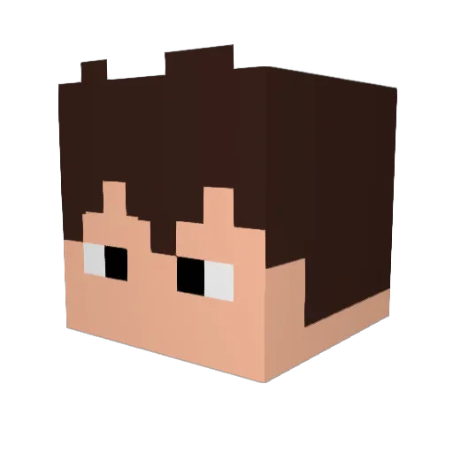Lozeis Minecraft avatar head, 3D render