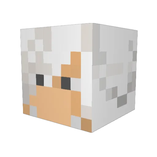Lozispinozi Minecraft avatar head, 3D render