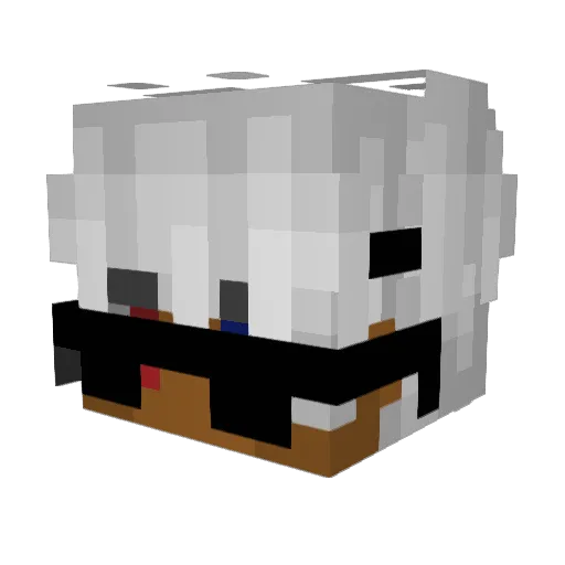 Lozkj Minecraft avatar head, 3D render
